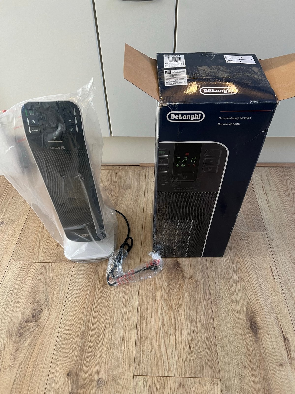 De'Longhi Keramische Kachel HFX65V20 - 2000W, Overige soorten, Elektrisch, Nieuw, Ophalen of Verzenden
