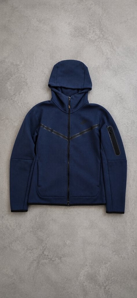 Nike Tech Fleece Full Zip Hoodie Navy Blue Size S, NIKE, Zo goed als nieuw, Maat 46 (S) of kleiner, Verzenden