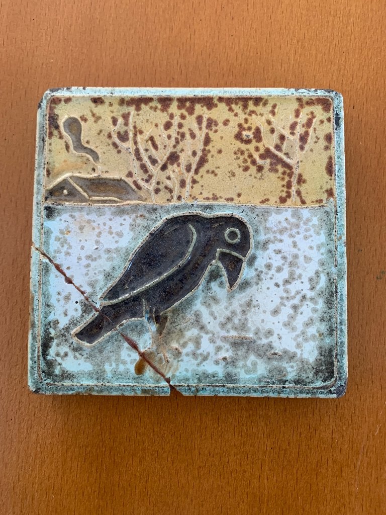 Reliëf jugendstil wandtegel, Ophalen