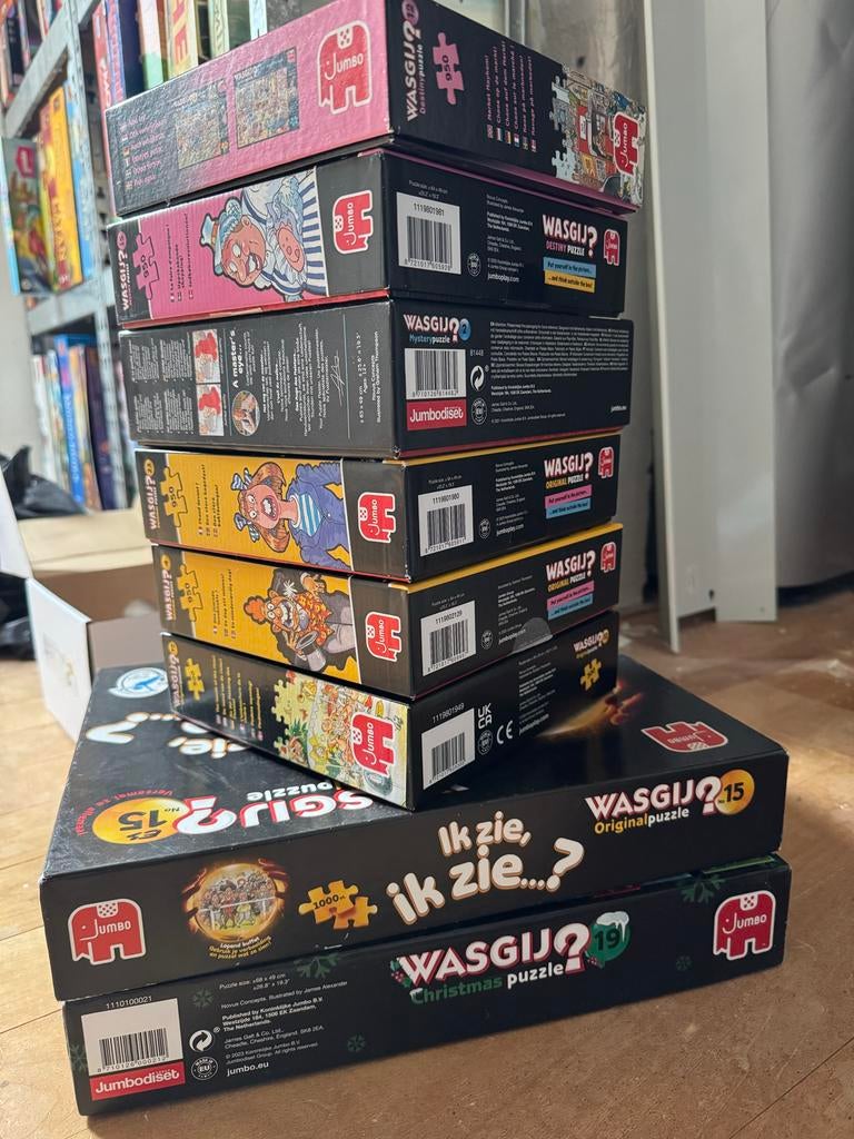 8 Wasgij Puzzels - Meerdere zijn slechts 1x gelegd, Ophalen of Verzenden, 500 t/m 1500 stukjes, Zo goed als nieuw, Legpuzzel