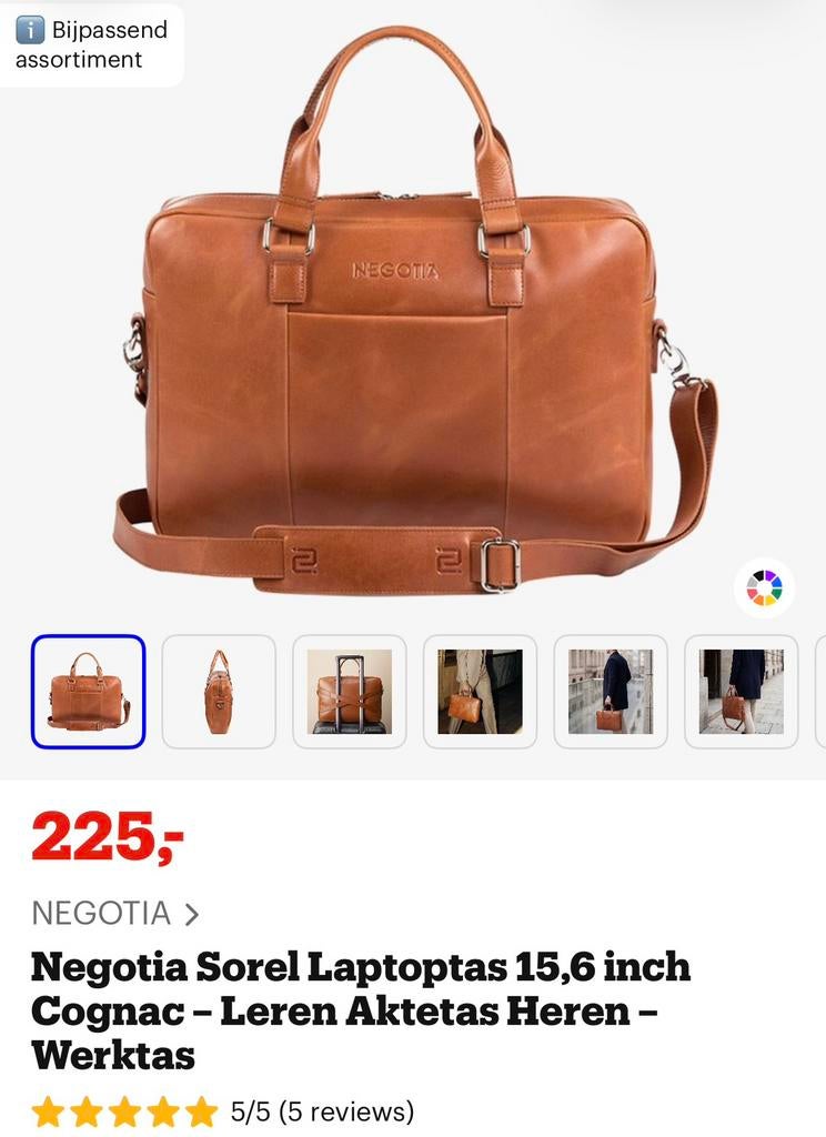 Negotia Alpha Apex leren laptoptas nieuwstaat, Ophalen of Verzenden