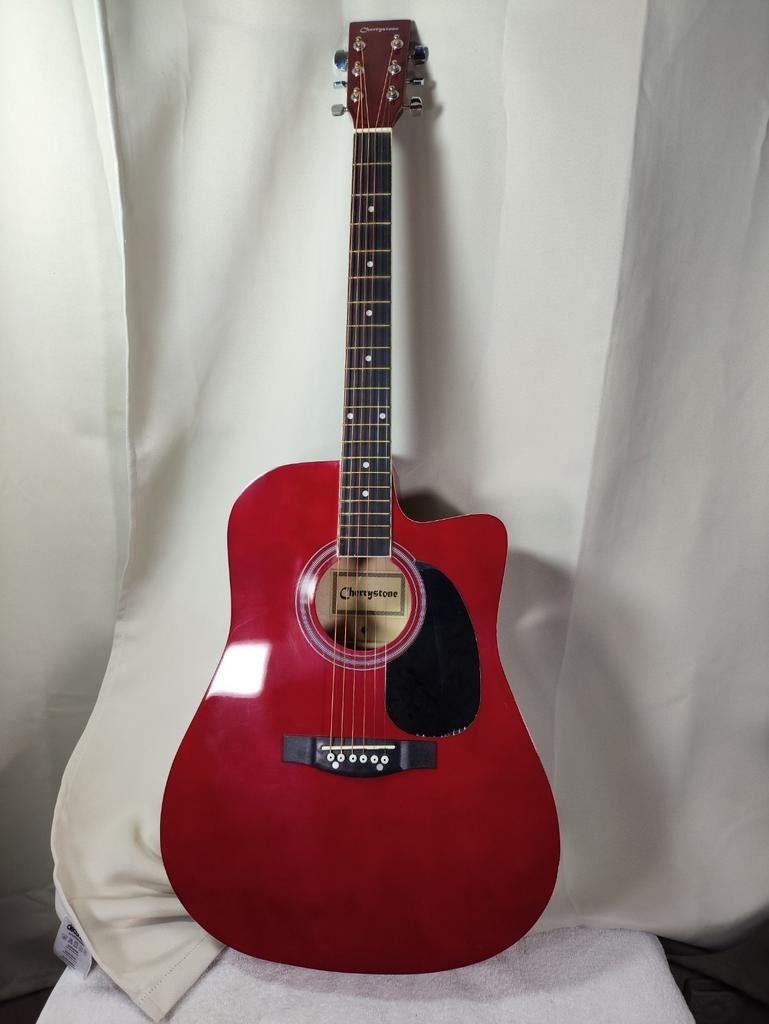 Cherrystone akoestische gitaar - Rood Nieuw, Ophalen of Verzenden, Nieuw, Western- of Steelstringgitaar