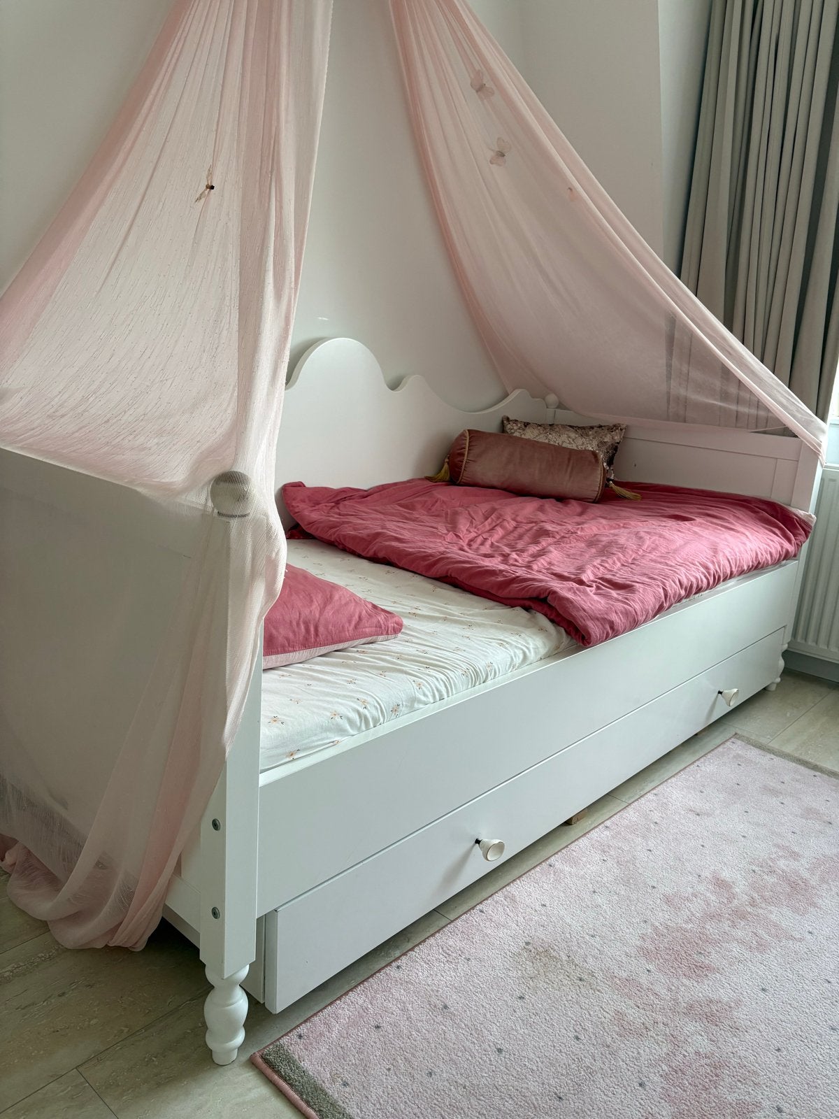 Bopita Bed 90x200 cm met lade en koudschuim matras, Huis en Inrichting, Ophalen, 90 cm, Eenpersoons, Wit