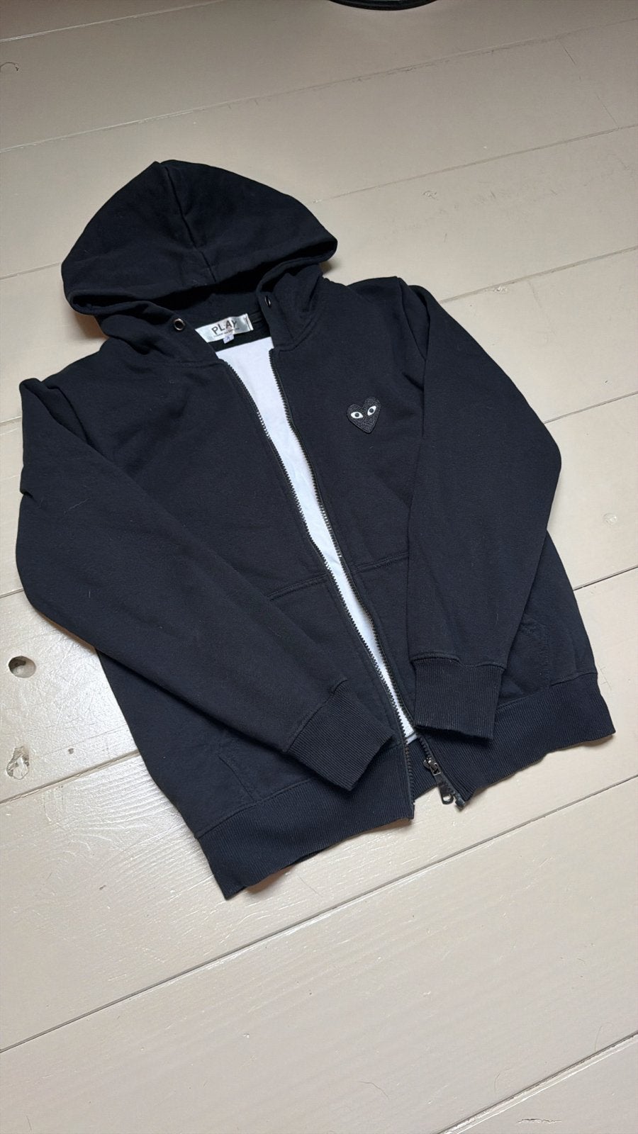 Commes des Garçons PLAY hoodie maat S, Ophalen of Verzenden, Zo goed als nieuw, Maat 36 (S), Zwart
