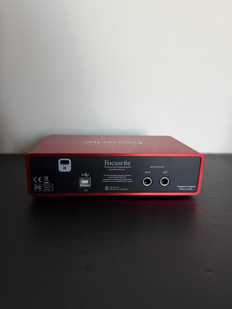 Focusrite Scarlett 2i2 USB Audio Interface, Ophalen, Zo goed als nieuw