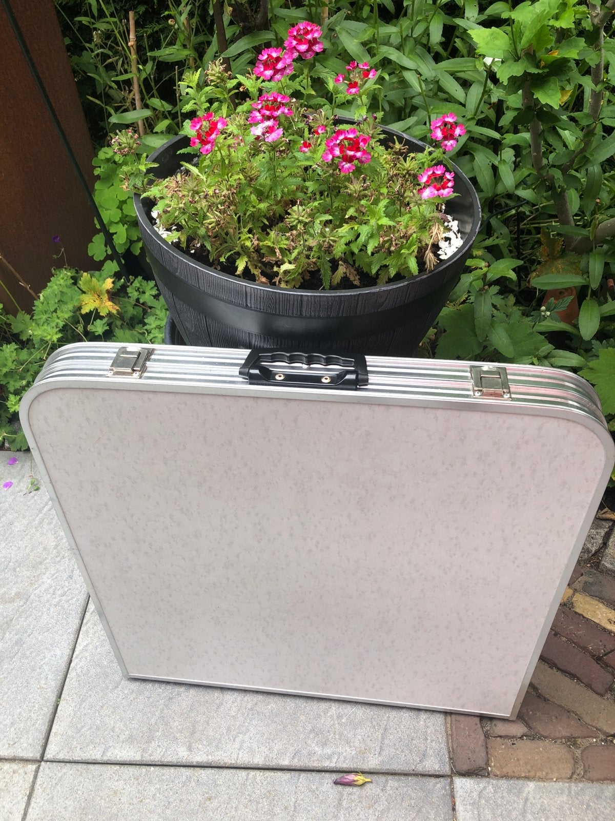 2 uitklapbare tafels, campingtafel, bijzettafel, Ophalen, Gebruikt, Rechthoekig, Metaal