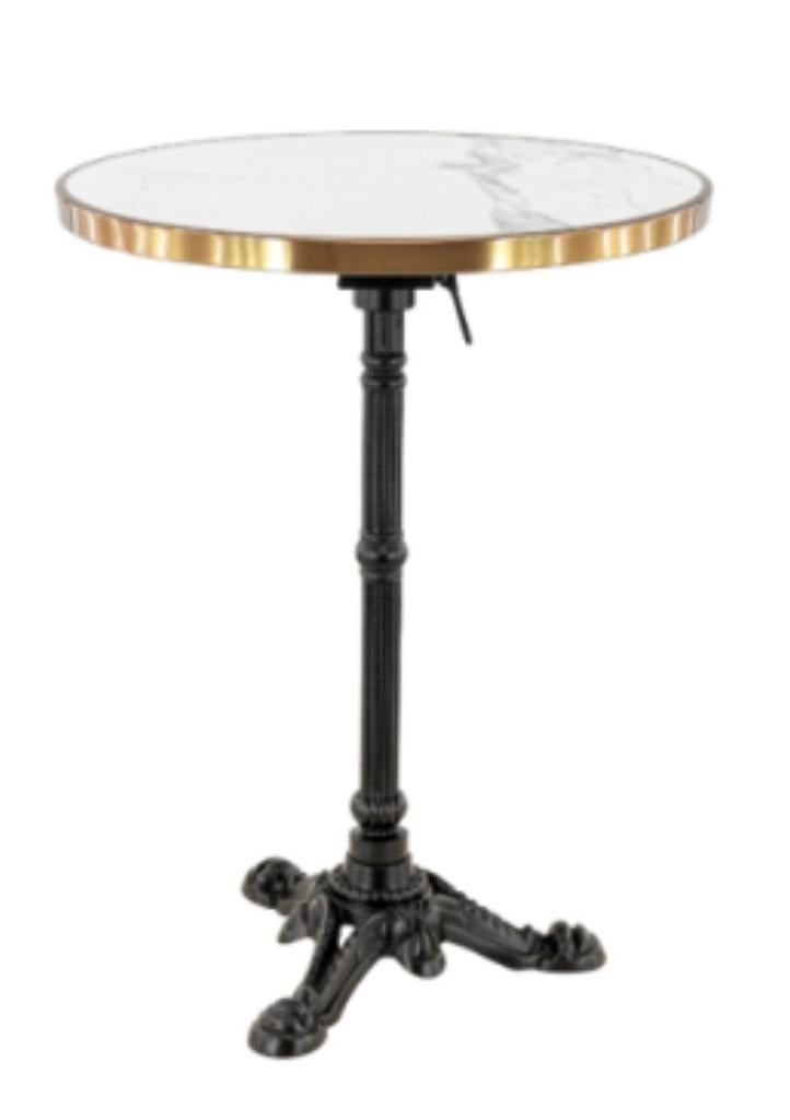 Franse bistro tafels INKLAPBAAR goud rand 60cm horeca ACTIE!, Tuin en Terras, Ophalen of Verzenden, Nieuw, Rond