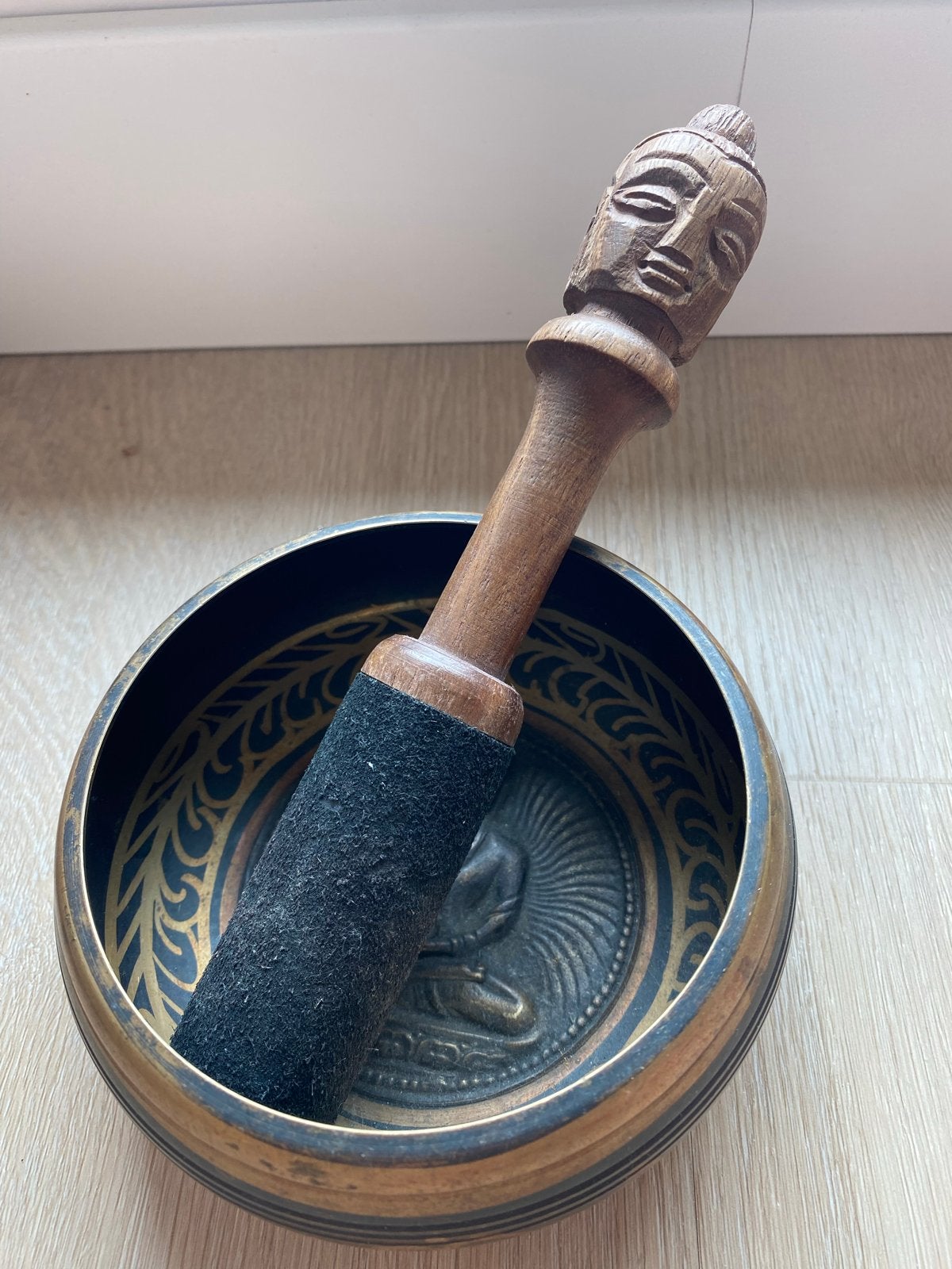 Boeddhistische Klankschaal met Klopper - Meditatie & Yoga, Ophalen of Verzenden