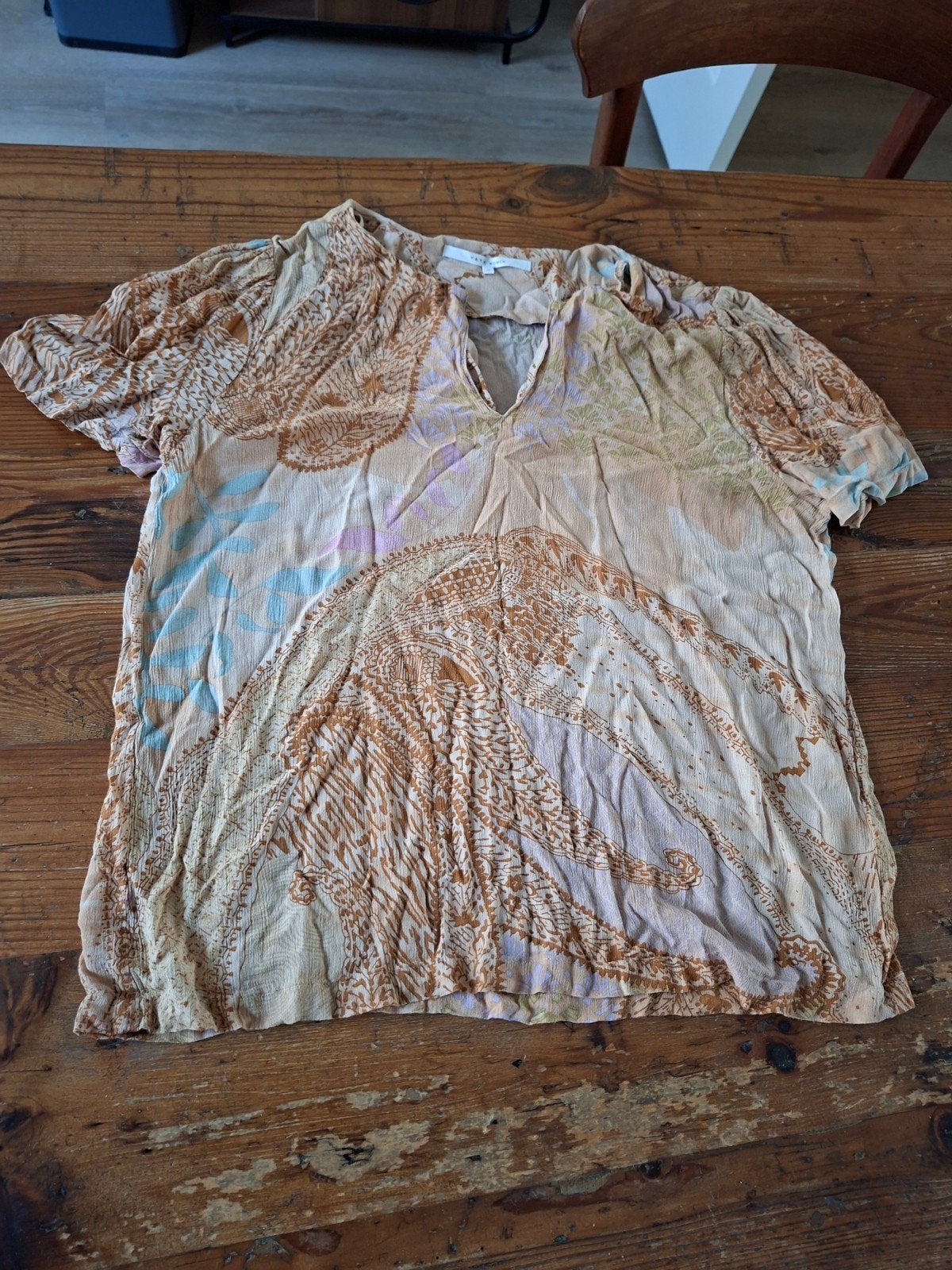 shirt mt 40 ibiza style bijna gratis, Ophalen of Verzenden, Zo goed als nieuw, Maat 38/40 (M), Blauw