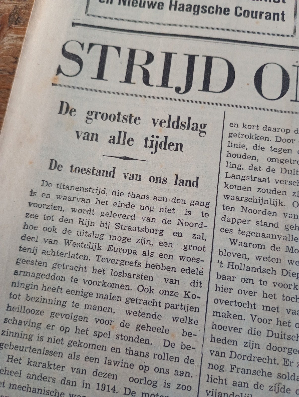 Nooduitgave Het Vaderland - 14 mei 1940, ., Overige soorten, Ophalen of Verzenden, .