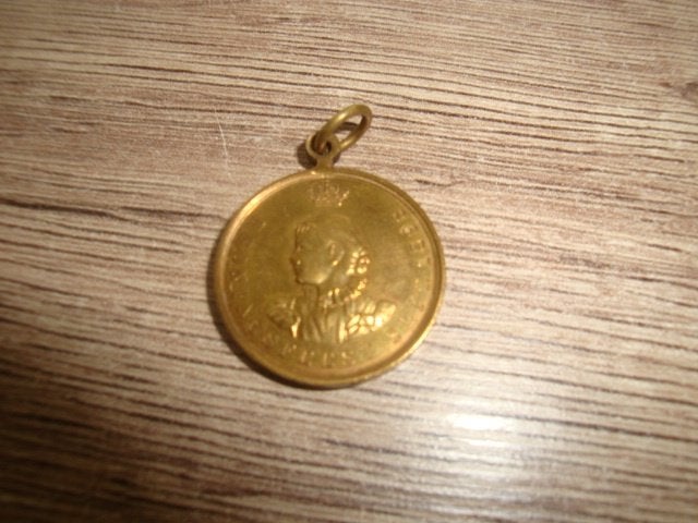 oude hanger bewerkt-kronings feest sept 1898, Ophalen of Verzenden