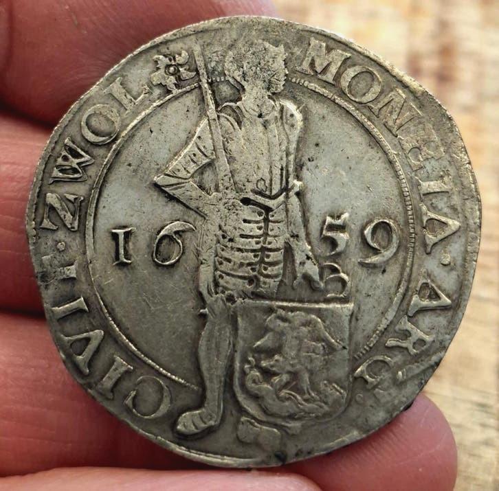 Zilveren dukaat Overijssel zwolle 1659, Ophalen of Verzenden, Vóór koninkrijk, Overige waardes