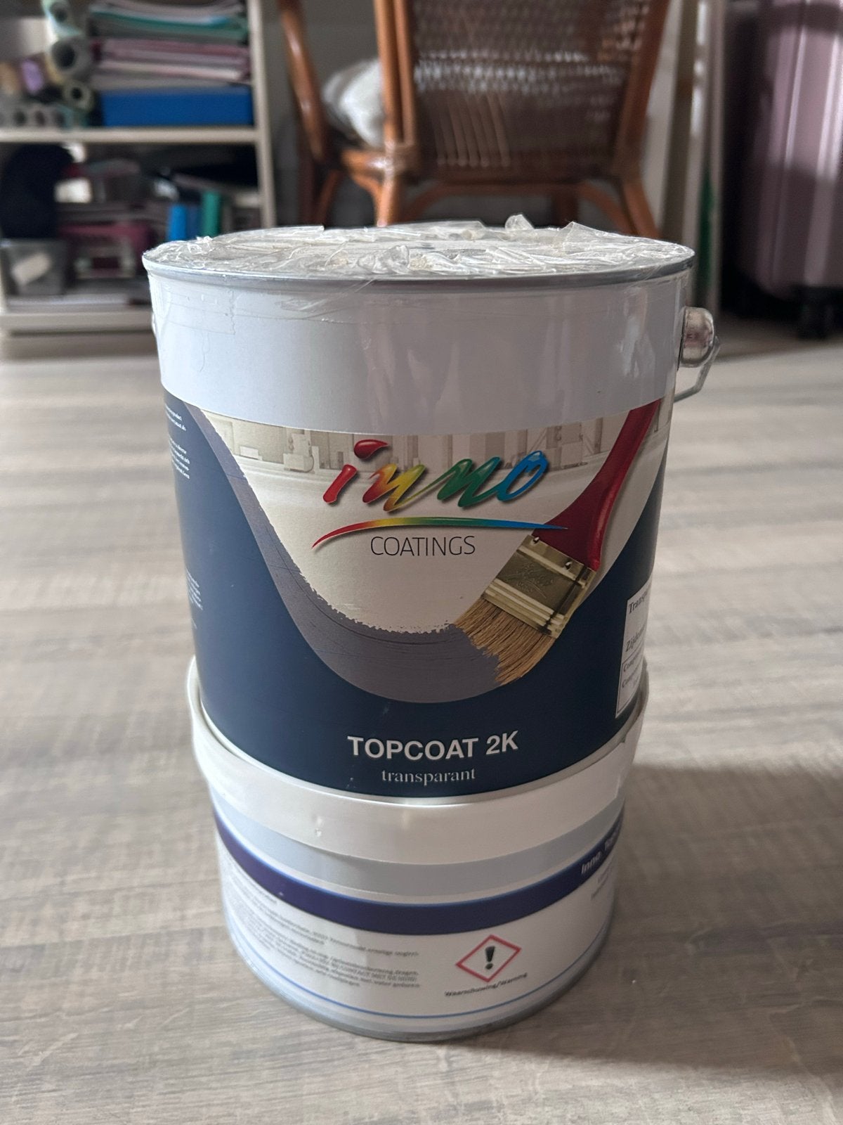Inno Coatings Topcoat 2K Transparant Zijdemat 2,5 kg, Overige kleuren, Nieuw, Ophalen of Verzenden, Lak