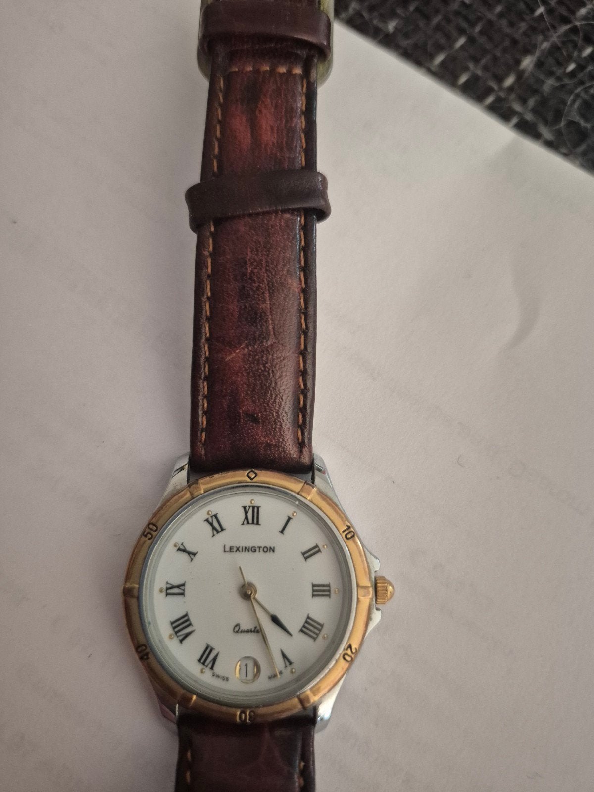 vintage horloge lexington, Ophalen of Verzenden, Gebruikt, Staal, Overige merken