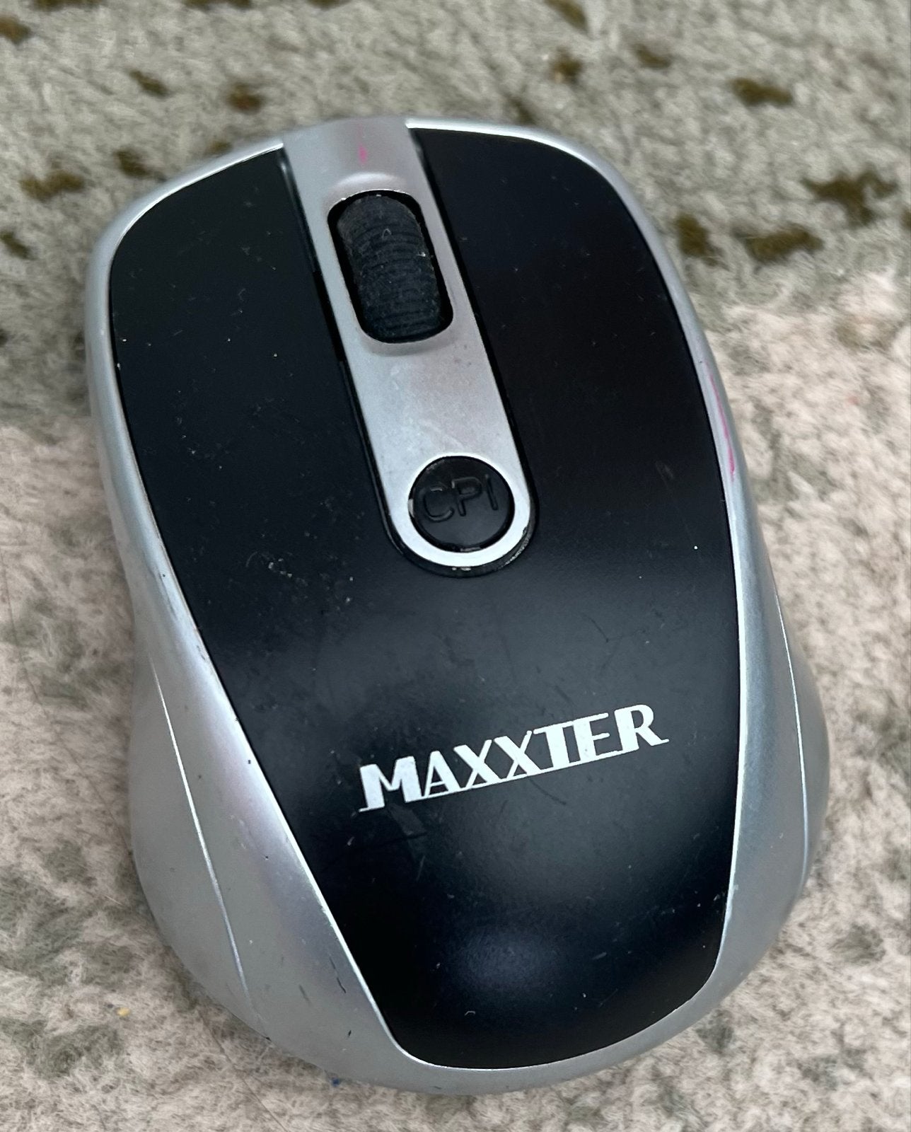 Maxxter Draadloze Muis - Zwart/Zilver,, Ophalen of Verzenden, Gebruikt