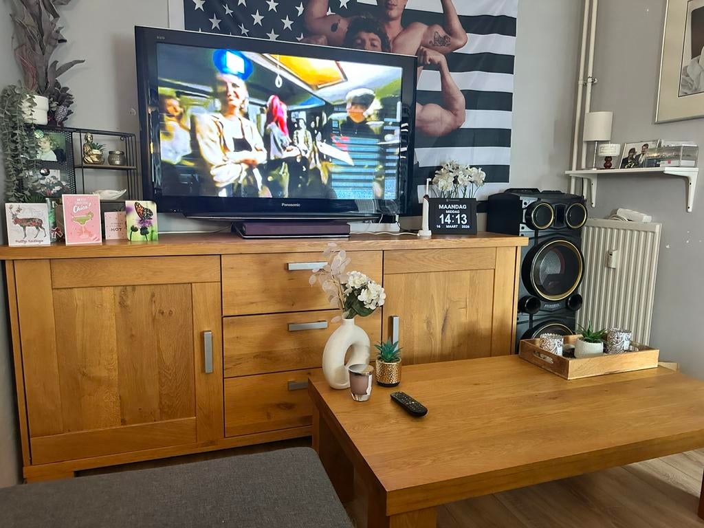 Eiken dressoir + salontafel set, Ophalen