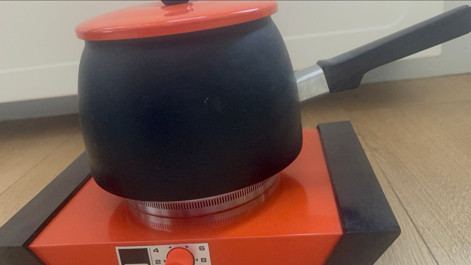 Vintage Kalorik Fondue Set - Oranje/Zwart, Ophalen of Verzenden, Zo goed als nieuw