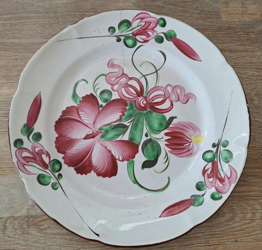 Faience de L'est brocante antieke borden, Antiek en Kunst, Ophalen of Verzenden