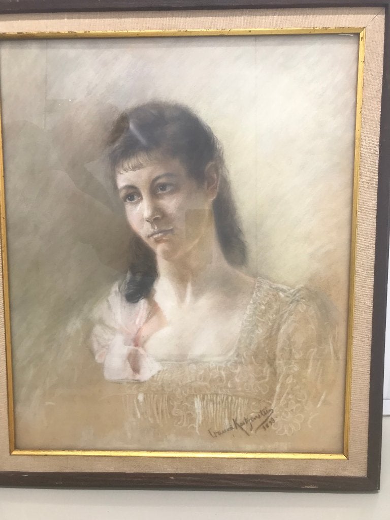 dames potret pastel aquarel louis katzenstein 19 eeuw, Antiek en Kunst, Portret of Personen, Gedateerd, Ophalen of Verzenden, Klassiek