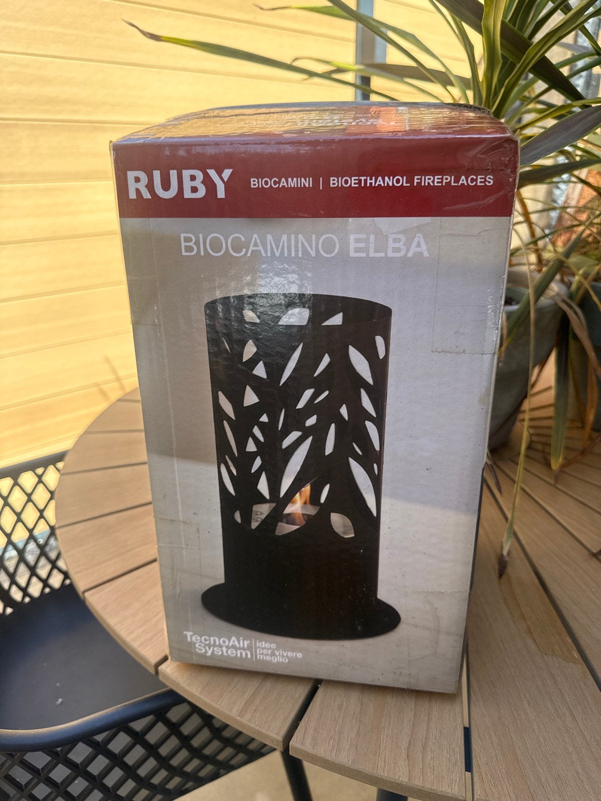 Ruby Biocamino Elba Bio ethanol brander voor buiten, Ophalen, Nieuw, Vrijstaande haard, Overige soorten