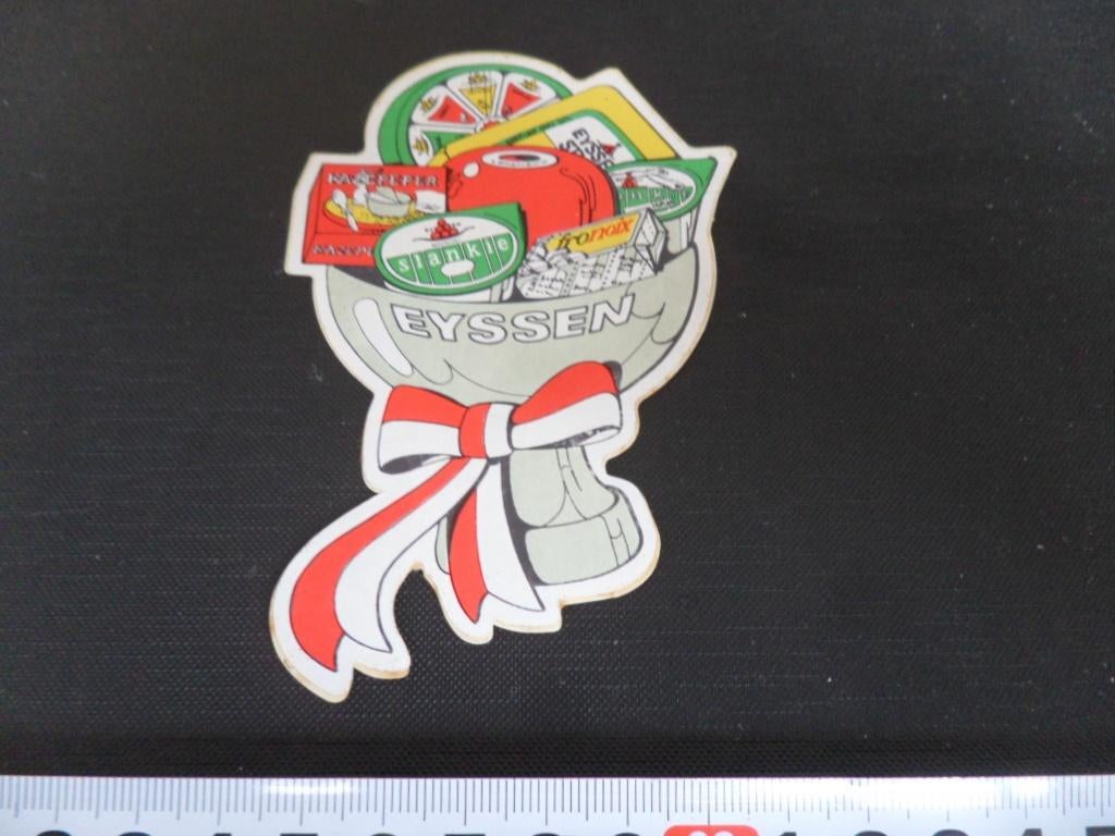sticker eyssen kaas fronoix kazepeper slankie *, Ophalen, Zo goed als nieuw