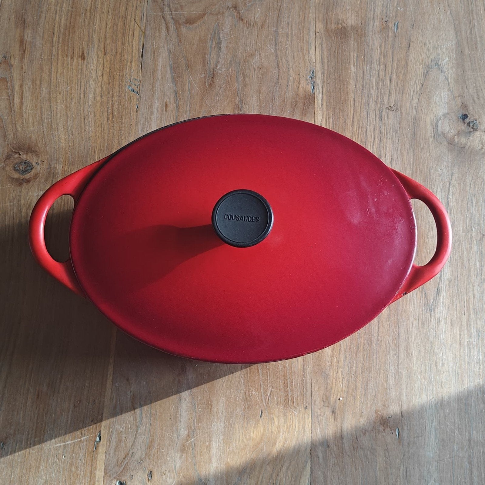 Cousances / Le Creuset braadpan - rood, Ophalen of Verzenden, Gebruikt, Gietijzer