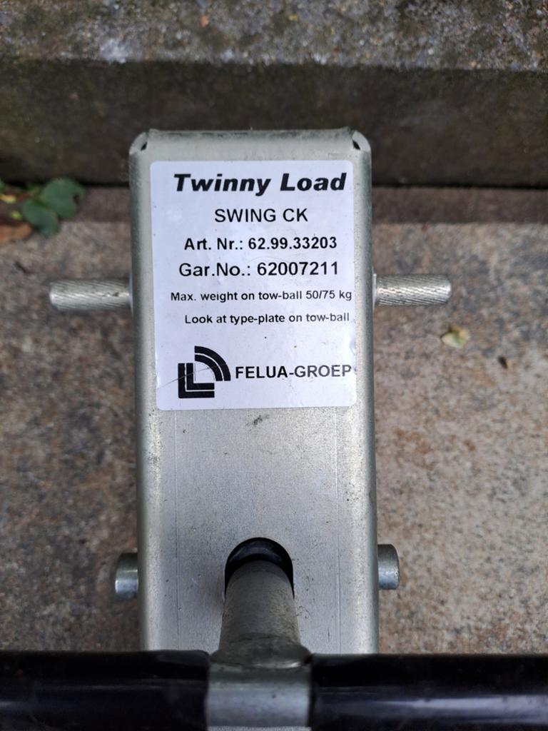 Twinny Load SWING CK trekhaak fietsendrager, Auto diversen, Fietsendragers, Ophalen, 2 fietsen, Gebruikt, Trekhaakdrager