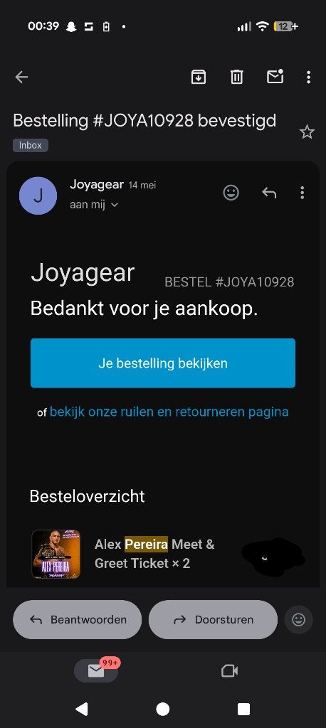 2x Alex Pereira meer & greed Almere, Tickets en Kaartjes, Twee personen
