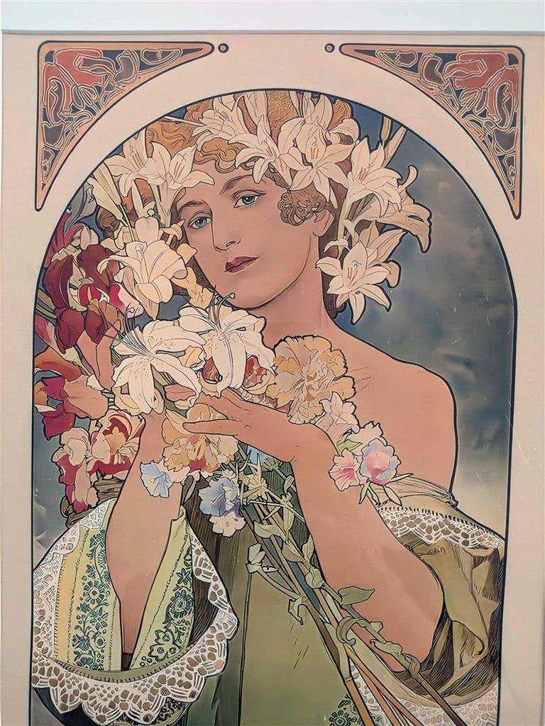 Mooi ALPHONSE MUCHA Bloemen Affiche Poster in Frame, Verzenden