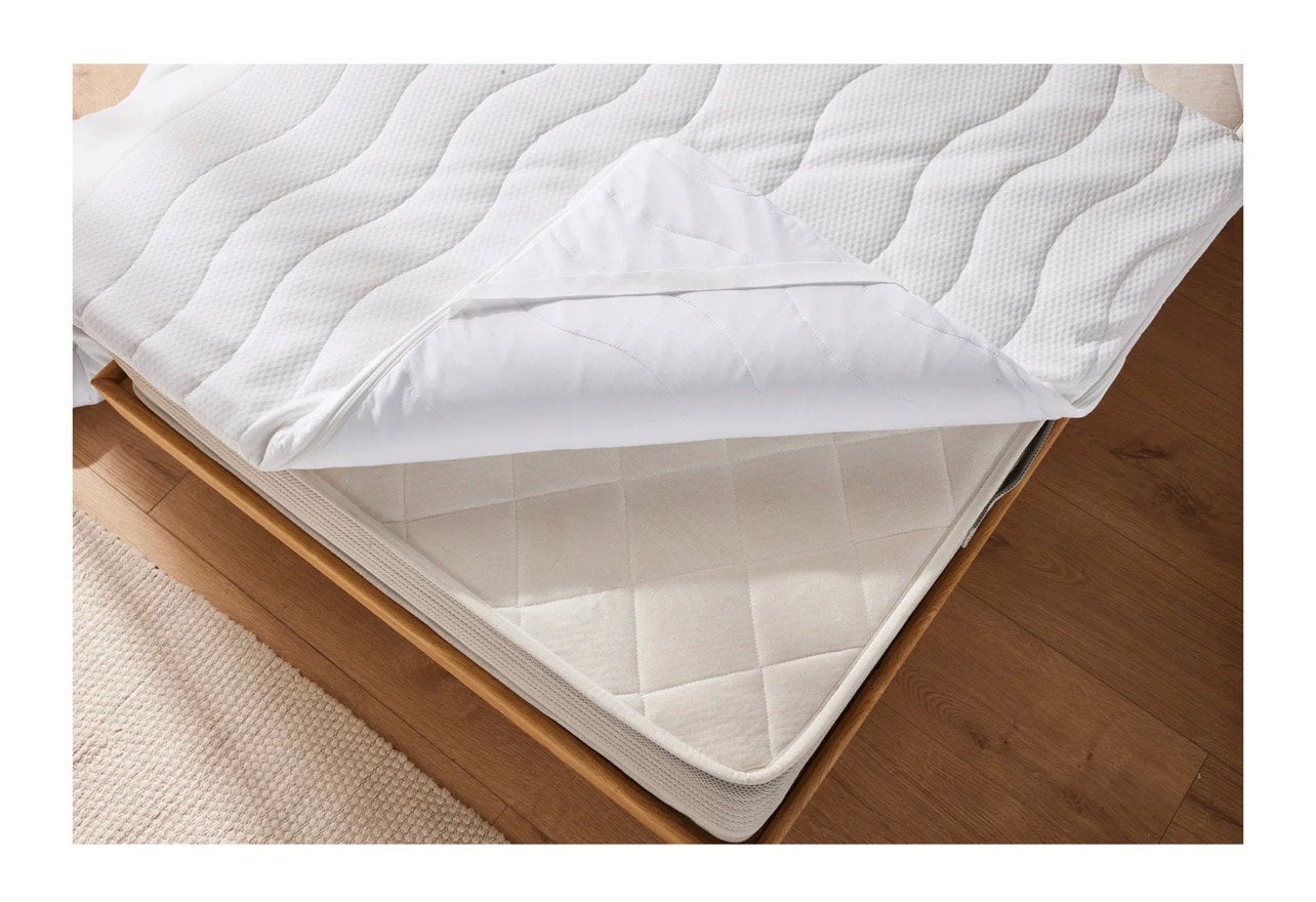 LIVARNO HOME matrastopper / mattress topper, 140  200 cm, Ophalen, Matrasbeschermer, Wit, Tweepersoons