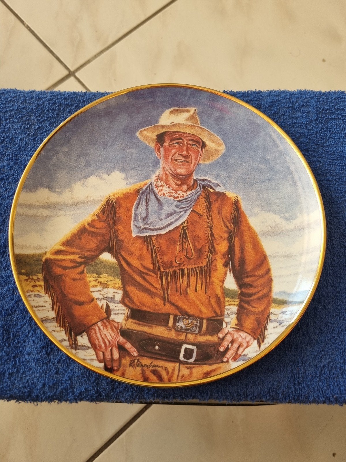 Franklin Mint 'The Duke' John Wayne sierbord, Ophalen of Verzenden