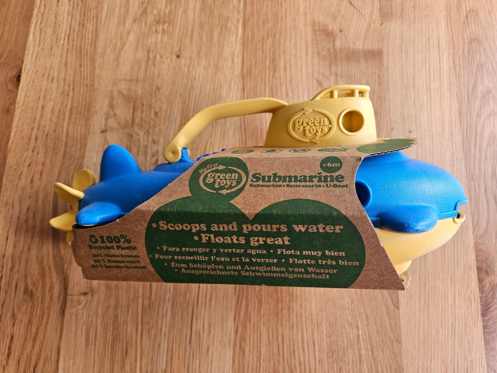 Greentoys onderzeeër blauw-geel, Ophalen of Verzenden, Zo goed als nieuw