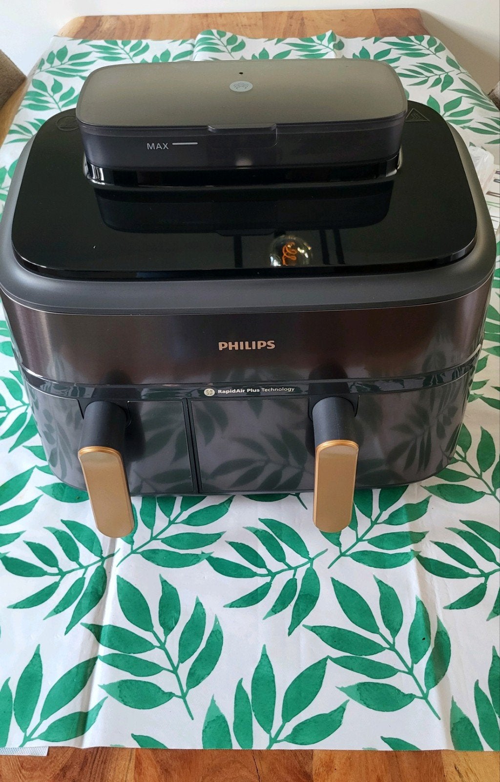Philips Dubbele Airfryer 5000 Serie 9L Zwart, Ophalen, Zo goed als nieuw, Airfryer XXL, 1500 gram of meer