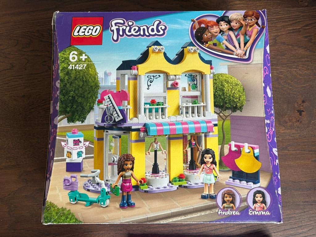 Lego Friends 41427 Emma's Fashion Shop, Ophalen of Verzenden, Zo goed als nieuw, Complete set, Lego