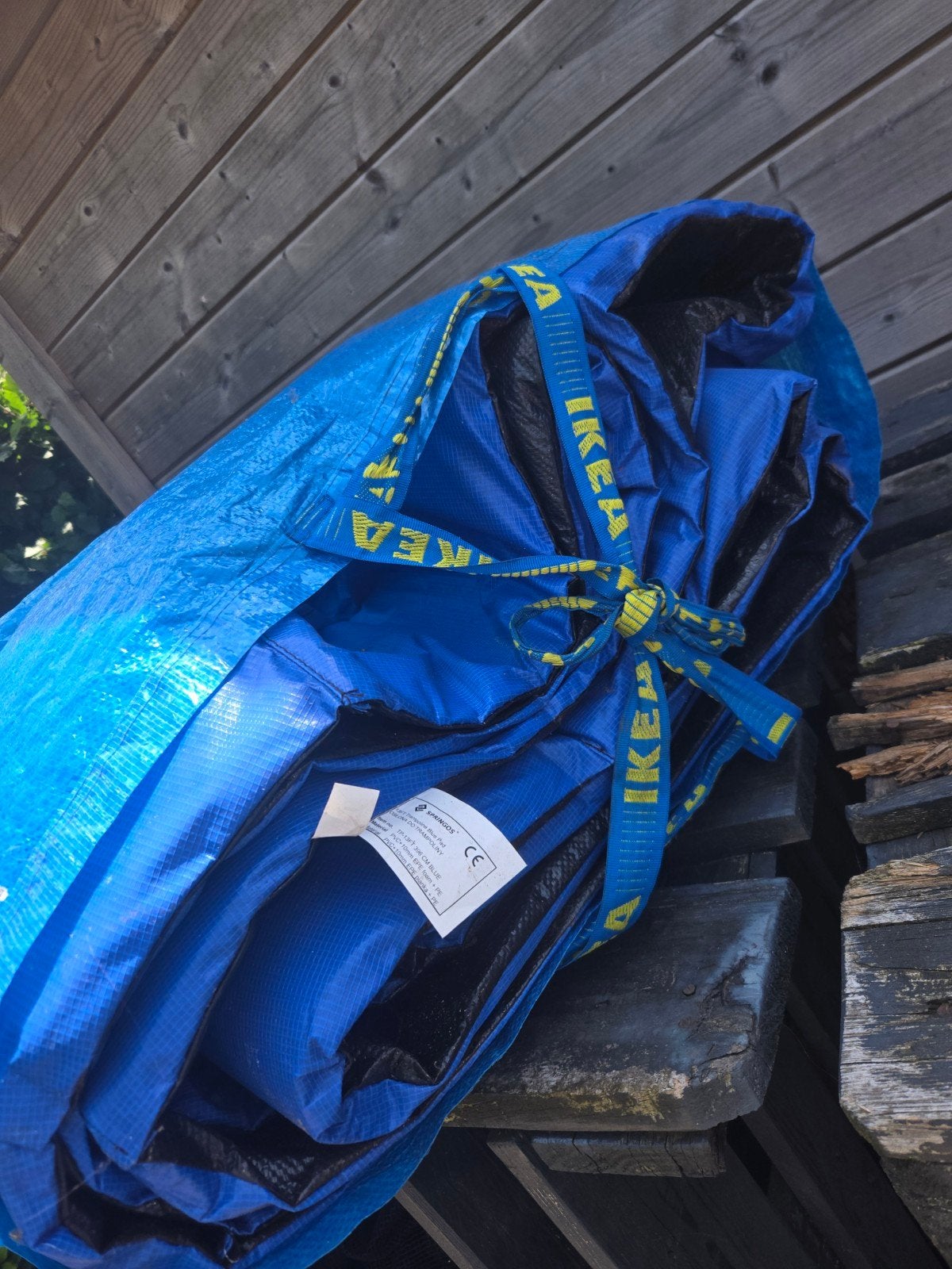 Springos Trampoline Randkussen 396 cm Blauw, Ophalen of Verzenden, Zo goed als nieuw
