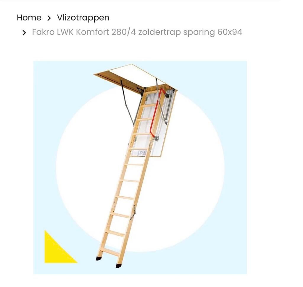 Fakro LWK Komfort Vlieringstrap - 3 jaar oud