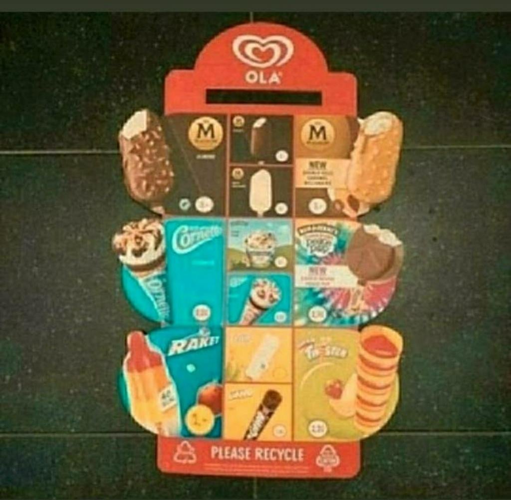 IJSKAART,Snackbar,Reclamebord,Kunststof,IJSkaarten,kleur,ijs, Verzamelen, Merken en Reclamevoorwerpen, Ophalen of Verzenden, Zo goed als nieuw