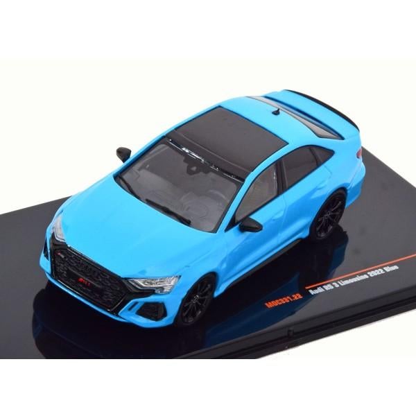 Audi RS 3 2020 Blauw Modelauto 1/43 Ixo Models, Overige merken, Ixo Models, Auto, Ixo Models