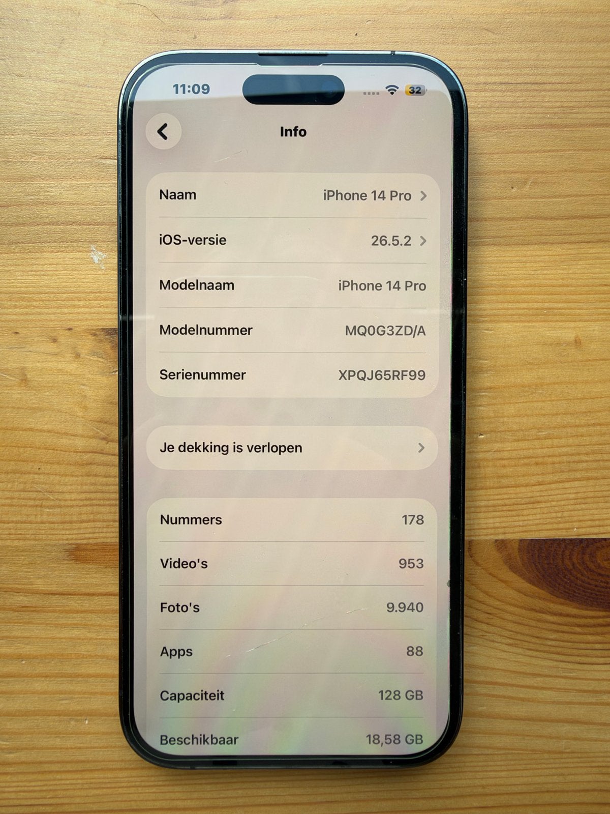 Foto 12 van iPhone 14 Pro 128 GB Paars - 84% batterij, onbeschadigd