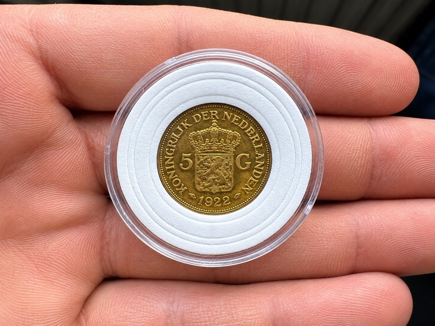 Gouden 5 gulden munt Wilhelmina 1912, Postzegels en Munten, 5 gulden, Koningin Wilhelmina, Losse munt, Goud