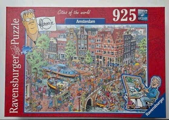 Ravensburger puzzel Cities of the World Amsterdam 925 st., Ophalen of Verzenden, 500 t/m 1500 stukjes, Zo goed als nieuw