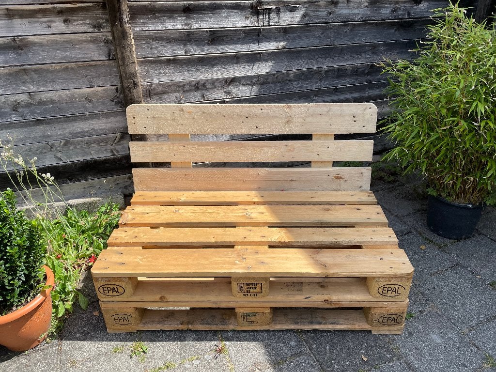 palletbank, Ophalen, Minder dan 25 mm, Grenen, Zo goed als nieuw
