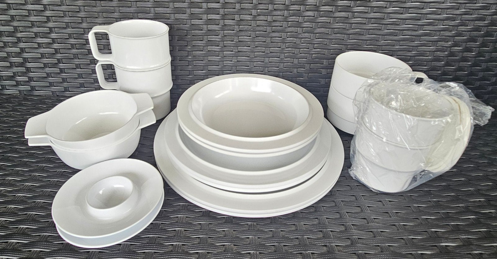Mepal basic white 2 persoons camping servies, Caravans en Kamperen, Kampeeraccessoires, Ophalen of Verzenden