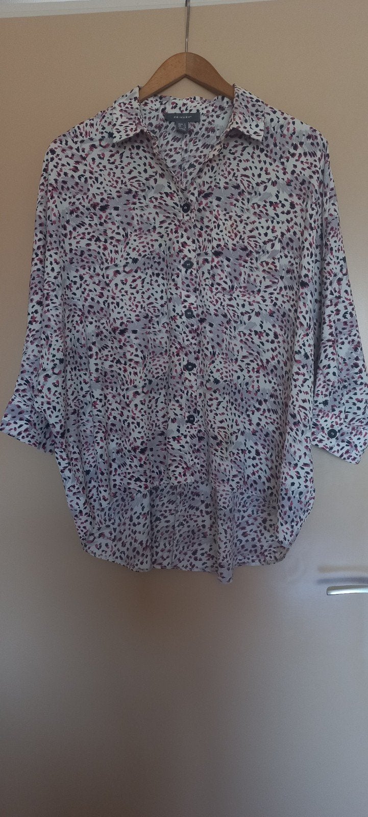 Blouse met panterprint mt 40, Maat 38/40 (M), Ophalen of Verzenden, Zo goed als nieuw, Meerkleurig
