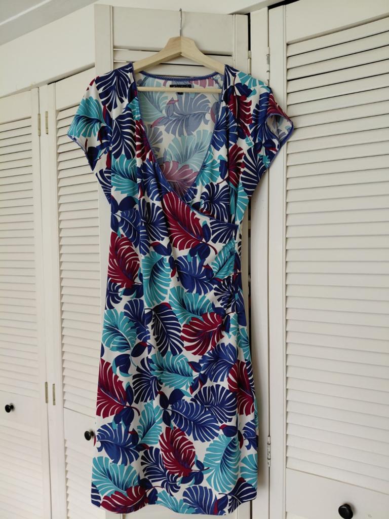 King Louie zomerjurkje maat L, Kleding | Dames, Ophalen of Verzenden, Zo goed als nieuw, Maat 38/40 (M), Knielengte