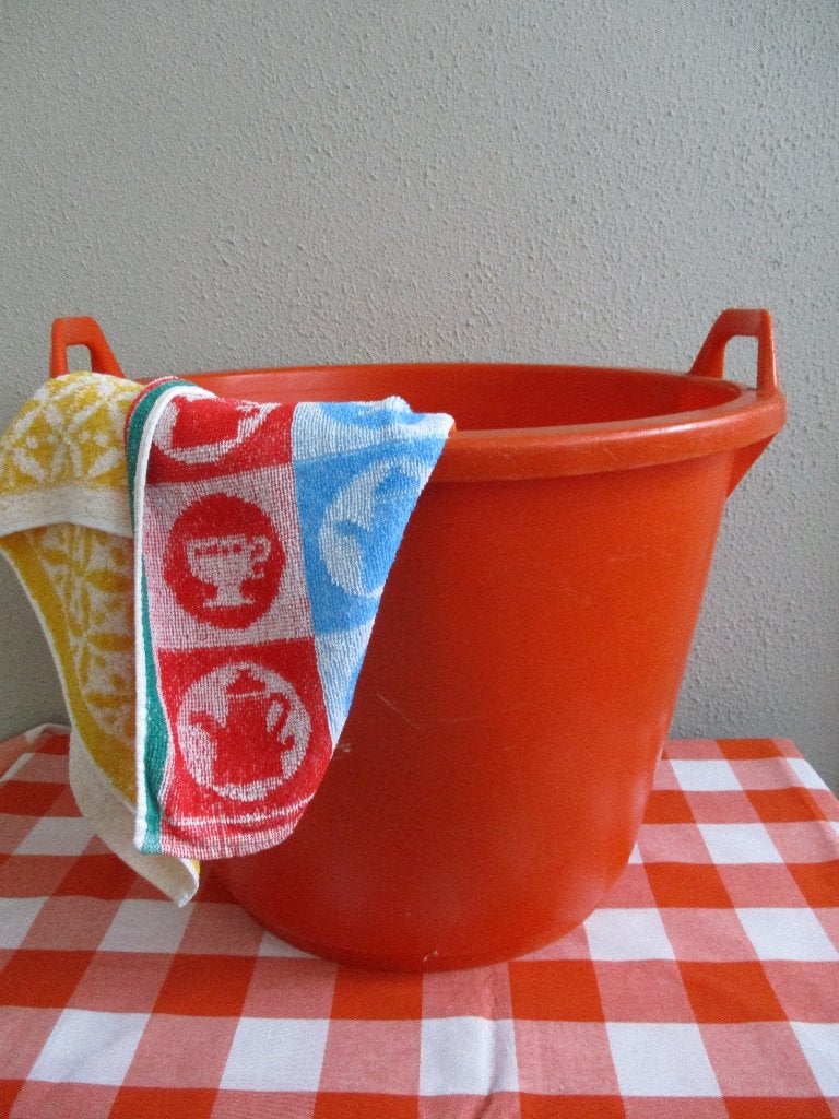 Grote Stevige Vintage Wasmand Retro, Ophalen, Huis en Inrichting
