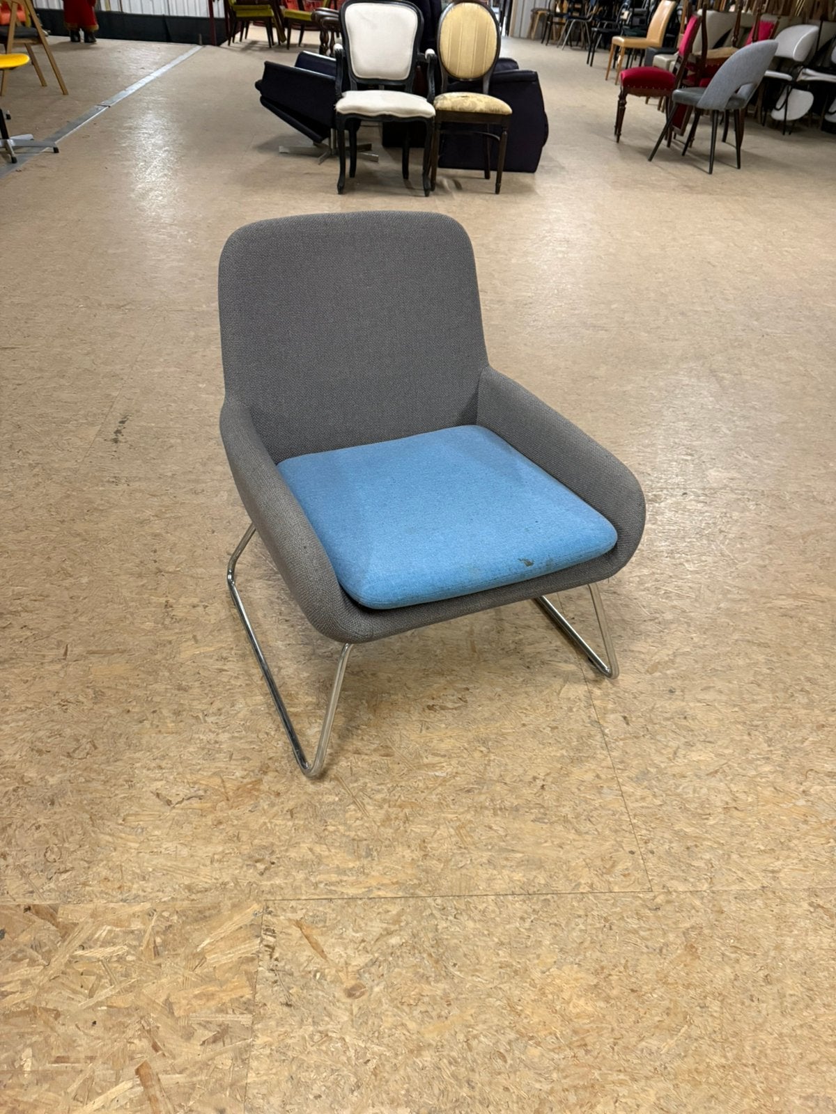 46 Softline Coco design fauteuil lounge horeca hotel partij, Ophalen of Verzenden, Zo goed als nieuw, Metaal, Grijs