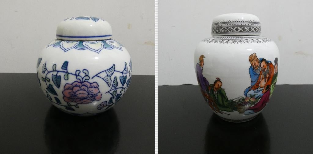 2x Chinees gember potje [1138], Antiek en Kunst, Ophalen