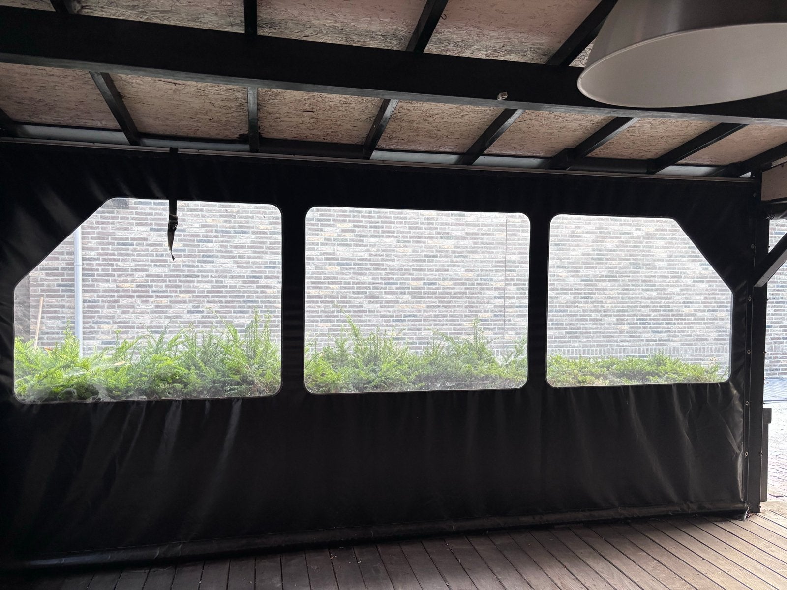 Afdekzeil / Windscherm voor terras of overkapping, Ophalen, Gebruikt, Minder dan 5 meter, Overige typen