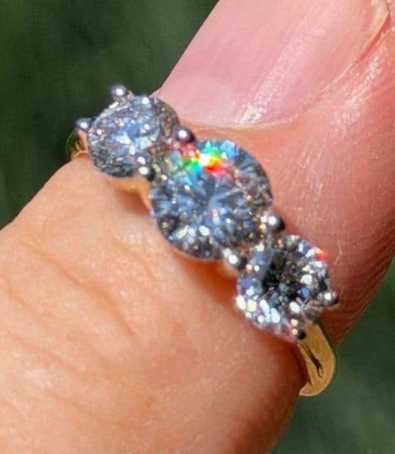 Gouden Trilogie ring met 3 diamanten 2.05ct met certificaat!, Nieuw, Ophalen of Verzenden, 17 tot 18, Met edelsteen